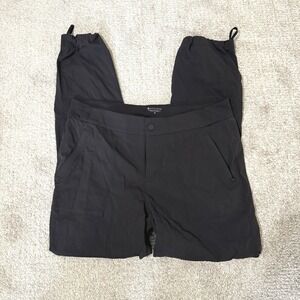Athleta Black Cargo Jogger Pants Sweatpants Hiking Outdoors Gorpcore Size 16